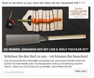 Facebook Werbung Hüwellmann Menne