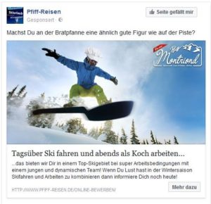 Facebook Werbung Pfiff-Reisen